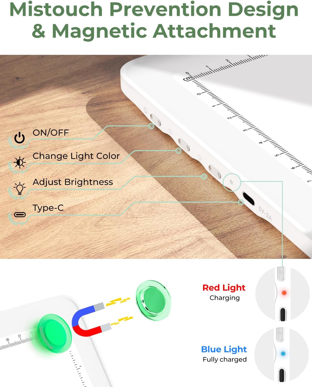 A4 Tracing Light Box for Drawing,Bawaslom Rechargeable Light Pad with Adjustable Stand and Strong Magnets,Ultra-Thin & Bright LED Drawing Board for Vinyl Weeding,Diamond Painting Art,Sketching