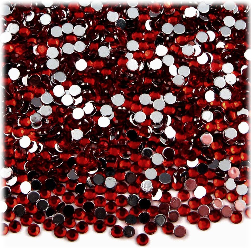 The Crafts Outlet 1,440pc Rhinestones Round 3mm (10ss) Flatback Fucshia
