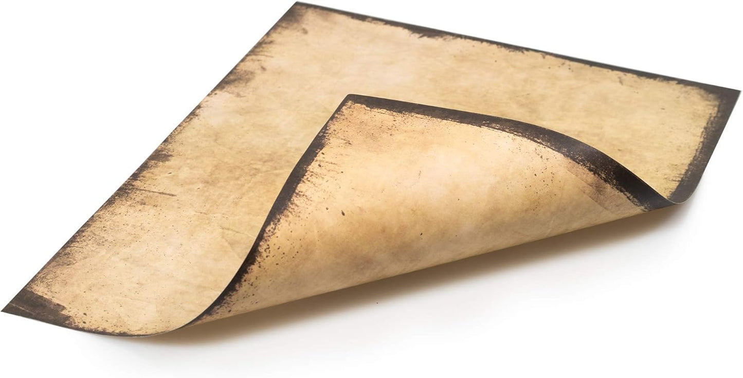 Vintage Paper, 60-Sheets Antique Paper, Letter Size, 8.5 x 11 Inches, 6 Double Sided Designs, Decorative Parchment Paper for Writing, Printing, Arts and Crafts