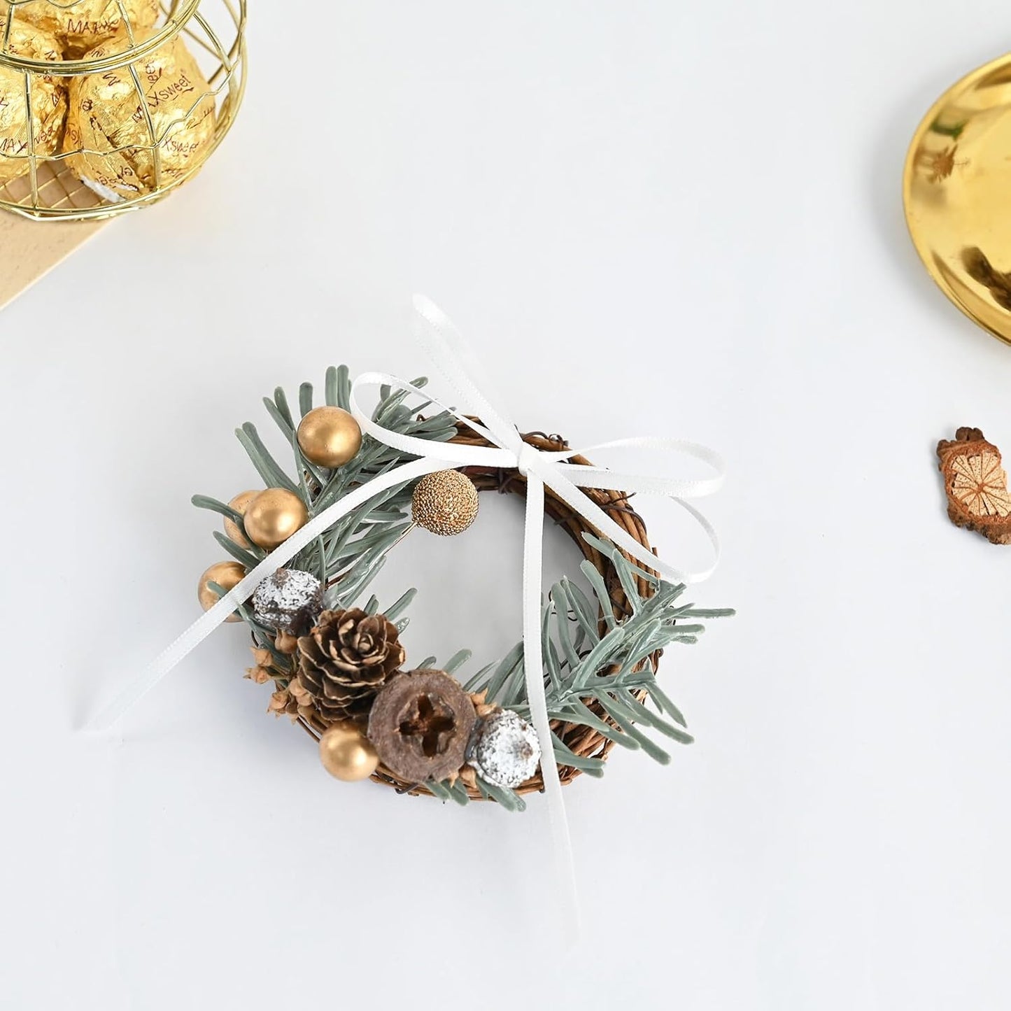 Off White Satin Ribbon 1/8 Inch X 50 Yards Solid Color Double Faced Ribbons Perfect for Crafts Wedding Decor Bow Making Arts Sewing and More