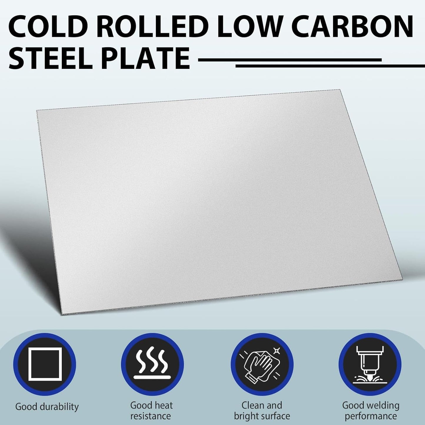 4 Pcs 16 x 12 Inch Mild Steel Sheet Cold Rolled 16 Gauge Metal Plate Weldable Metal Sheets for Professional Industrial DIY Use, Clean Surface Easy to Weld
