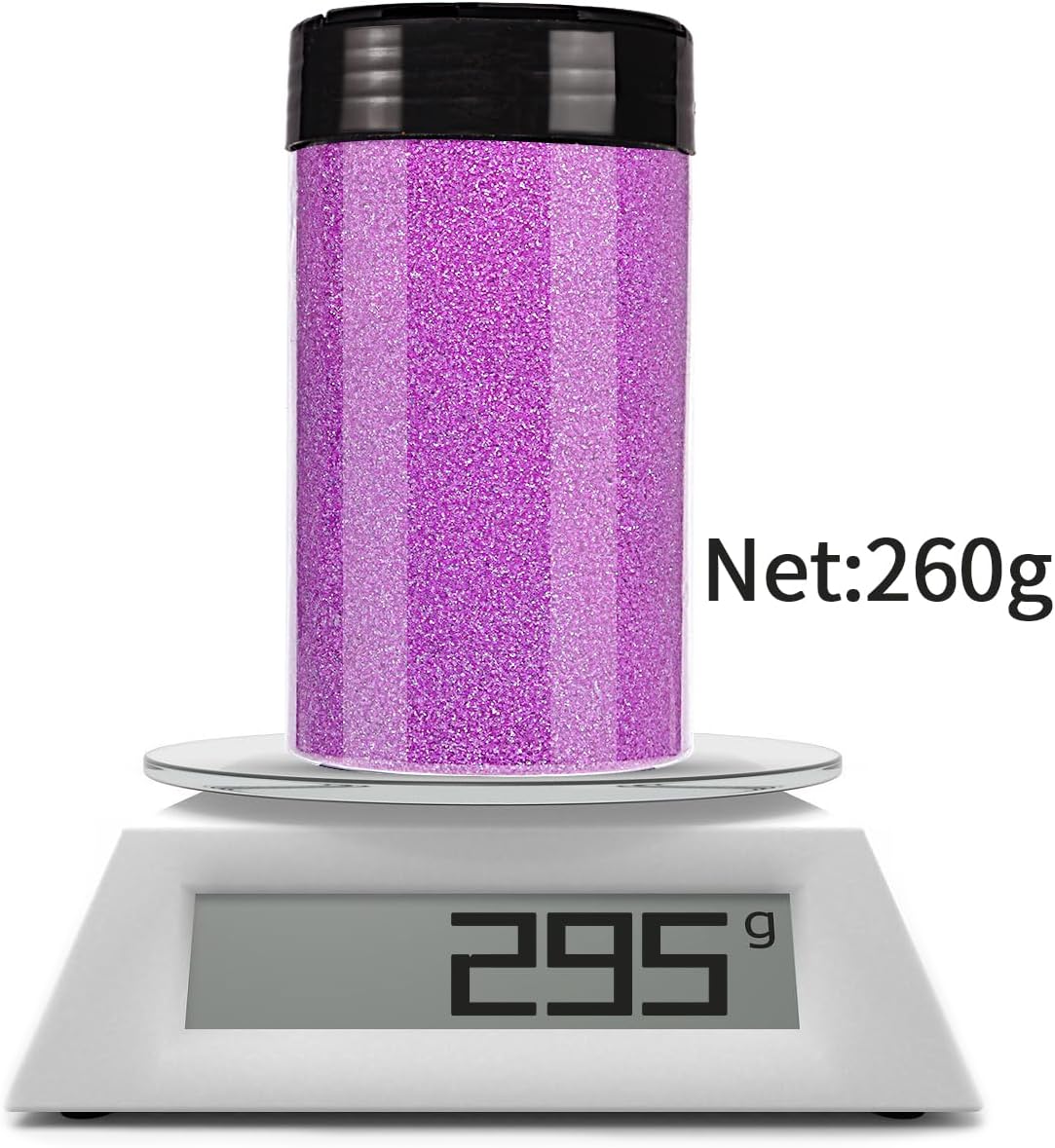 High Capacity 260g Shaker Bottle Package Metalic Glitter, Rose Gold Fine Glitter for Tumbler, Jewelry Making, Epoxy Resin DIY Craft, Face Body Nail Art