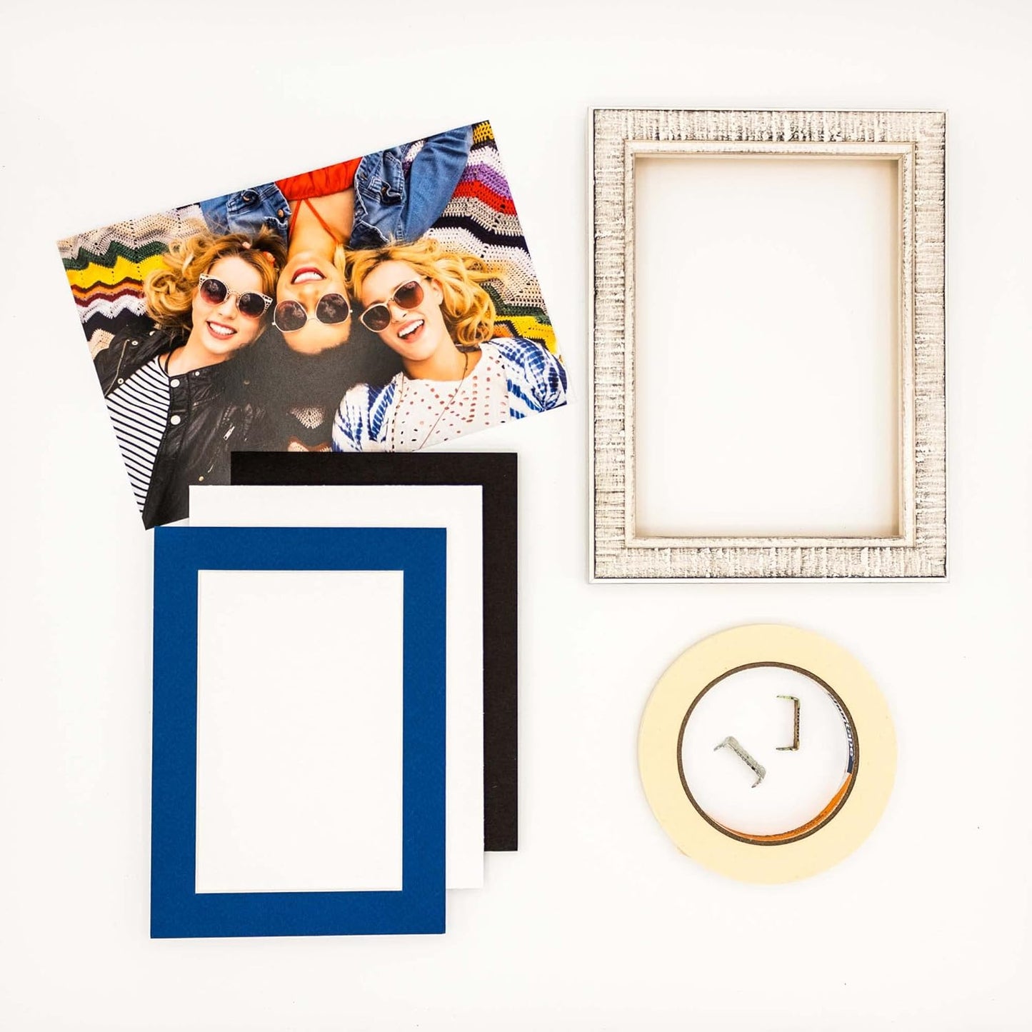 8.5x11 Mat Bevel Cut for 7x9 Photos - Acid Free Royal Blue Precut Matboard - For Pictures, Photos, Framing - 4-ply Thickness