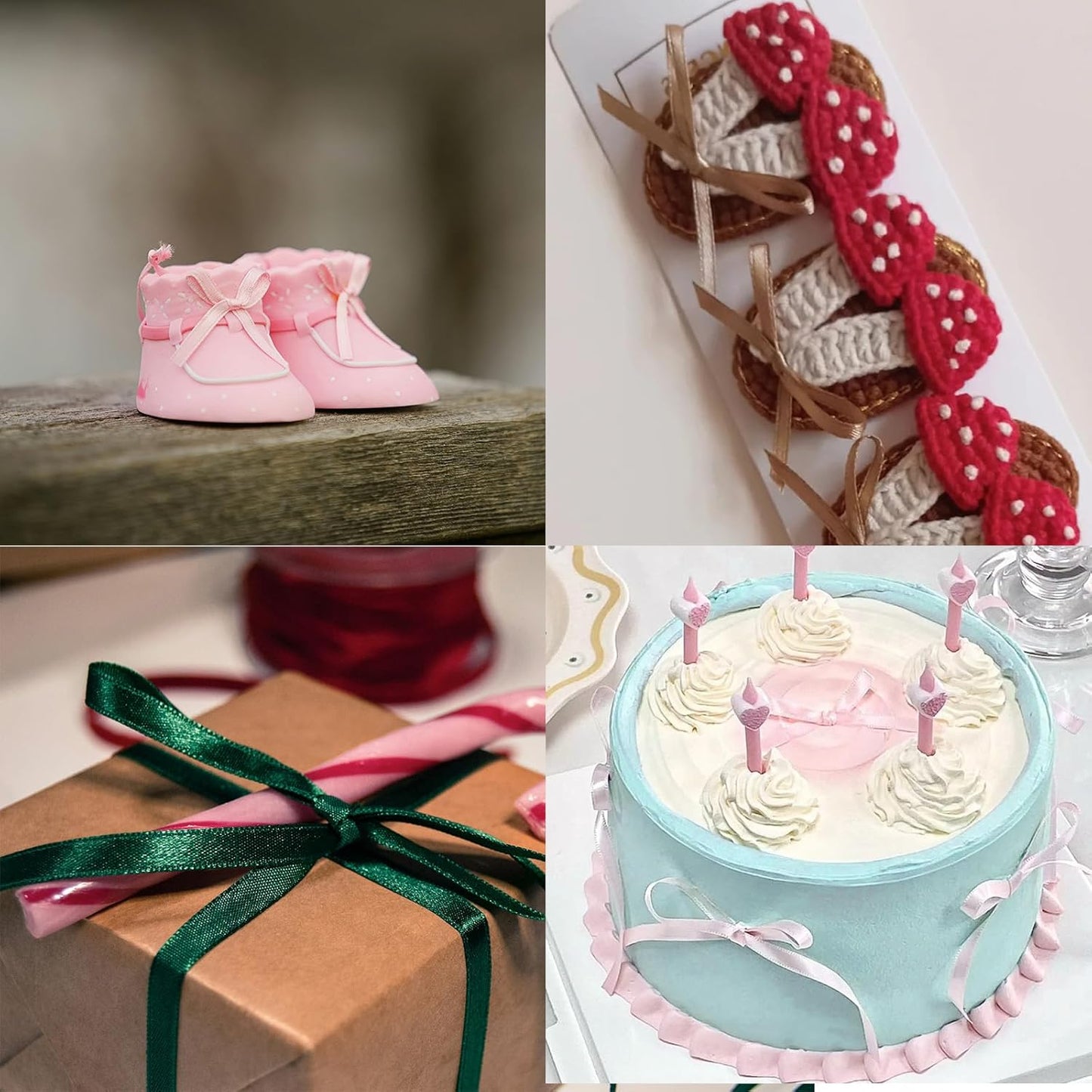 Silver Satin Ribbon 1/8" X 50 Yards Solid Color Double Faced Ribbons Perfect for Crafts Wedding Decor Bow Making Arts Sewing and More