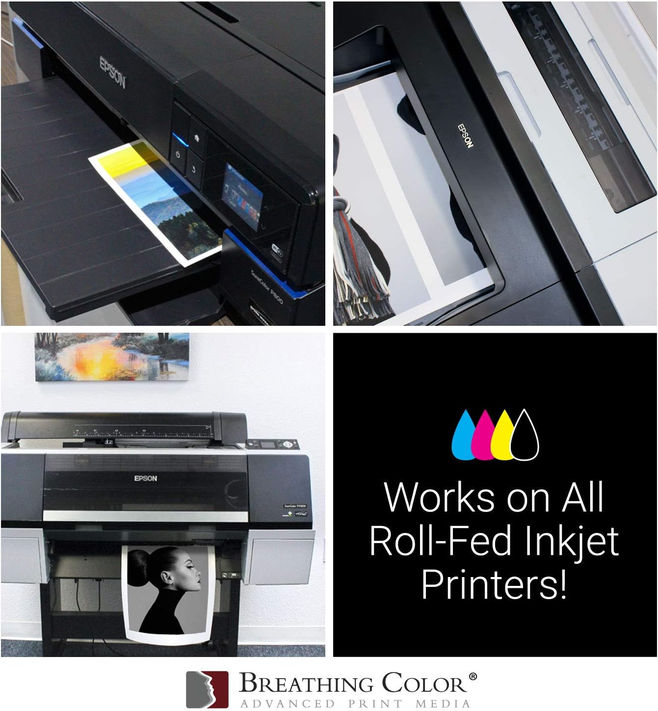 Premium Lyve Matte Canvas Paper Perfect For Use on Professional Makes and Models of Epson, Canon and HP printers preferred by Professionals. 19 mil textured Canvas offered in a 64 inch by 40 ft roll