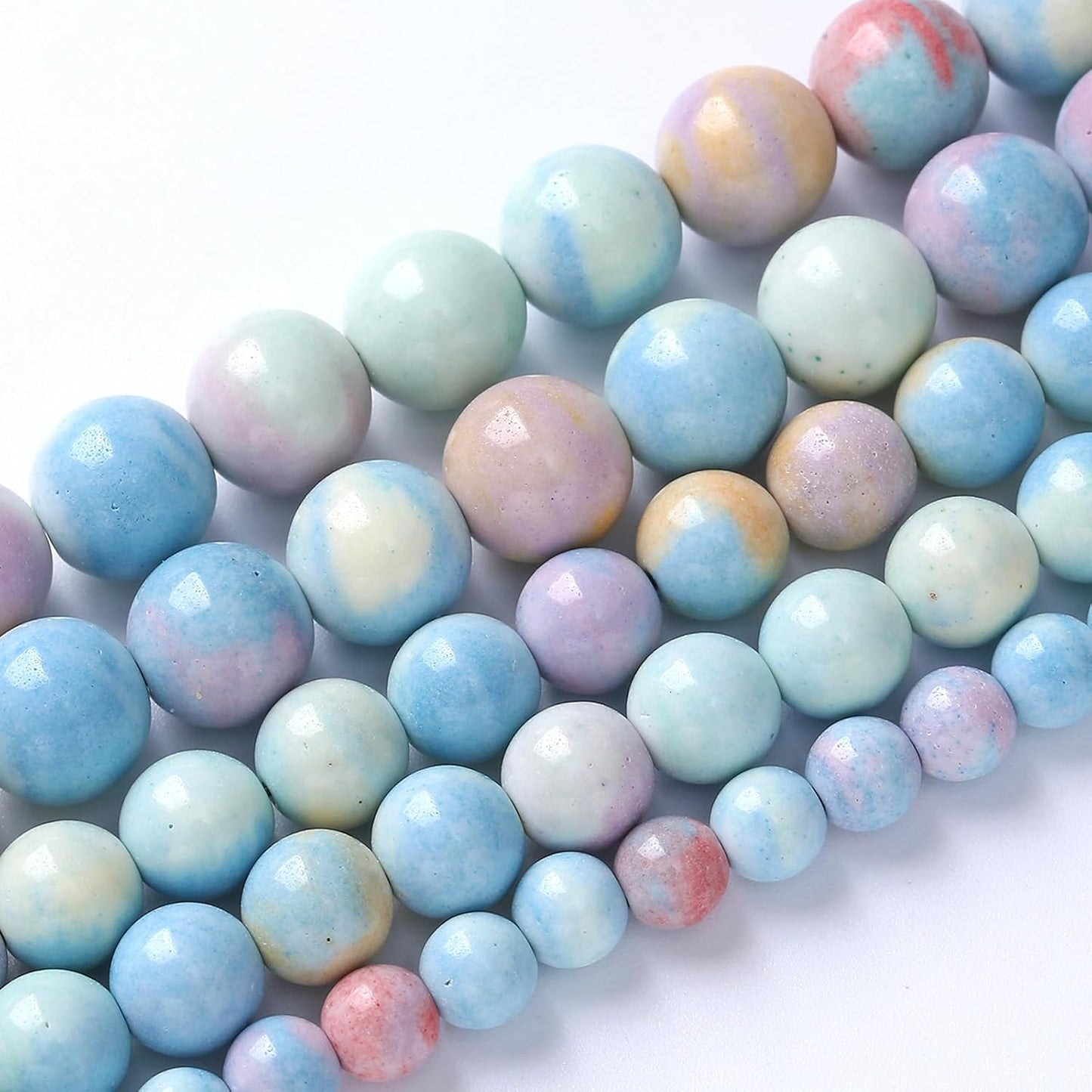 4mm 90pcs Natural Alxa Rainbow Stone Beads for Jewelry Making Energy Healing Power Stone Beads DIY Bracelet Necklace Accessories 15"