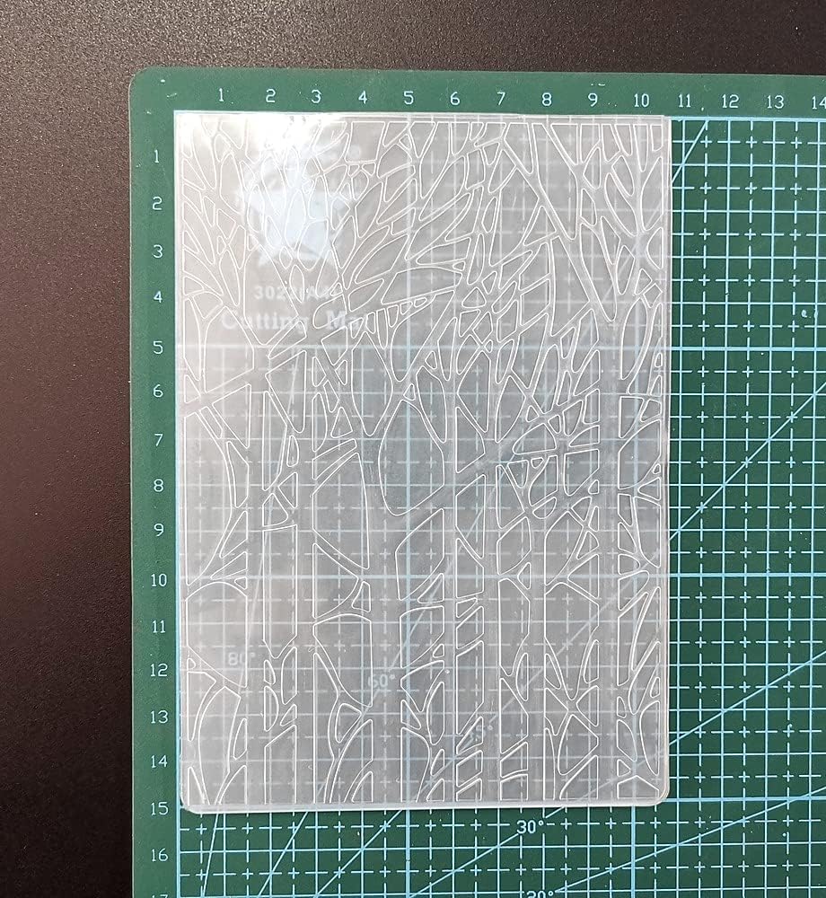 NZJ Merry Christmas Forest Tree Plastic Embossing Folders for Card Making Scrapbooking and Other Paper Crafts (3)