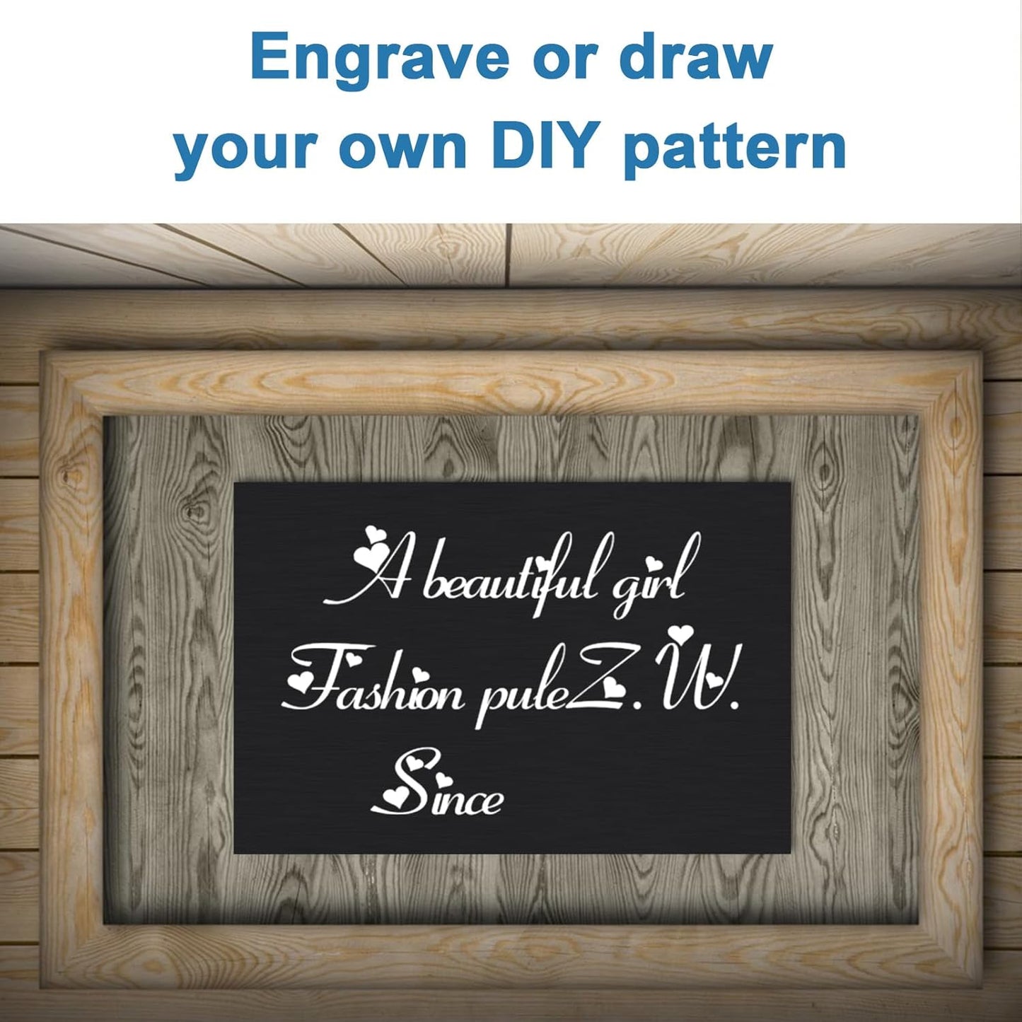 Anodized Aluminum Sheet 8 x 12 x 1/16 Inch Black 5052 Aluminum Alloy Engraving Blanks for Laser Engraving