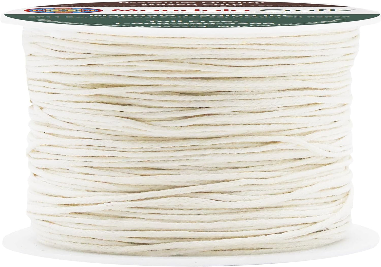 Mandala Crafts 0.5mm 109 Yards Ivory Cotton Waxed Cord for Jewelry Making Bracelet Cord Waxed String - Beading String Thread Jewelry Cords for Necklaces String