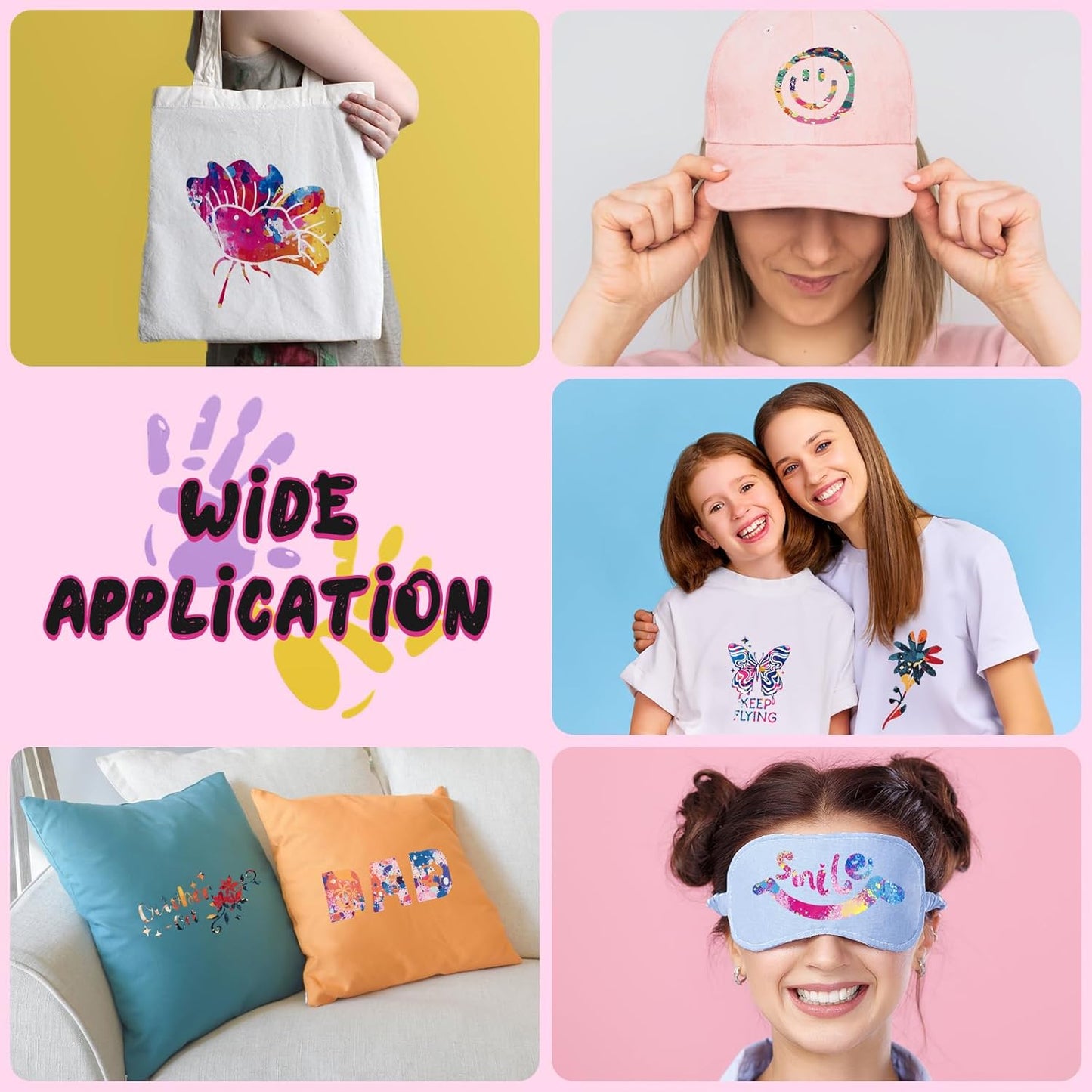 HTVRONT Splatter Heat Transfer Vinyl - 10 Sheets 12"x10" Vibrant Paint Splatter HTV Vinyl, Watercolor Iron-On Vinyl for T-Shirts, Splatter HTV Easy Cut & Weed, Fits All Cutting Machines