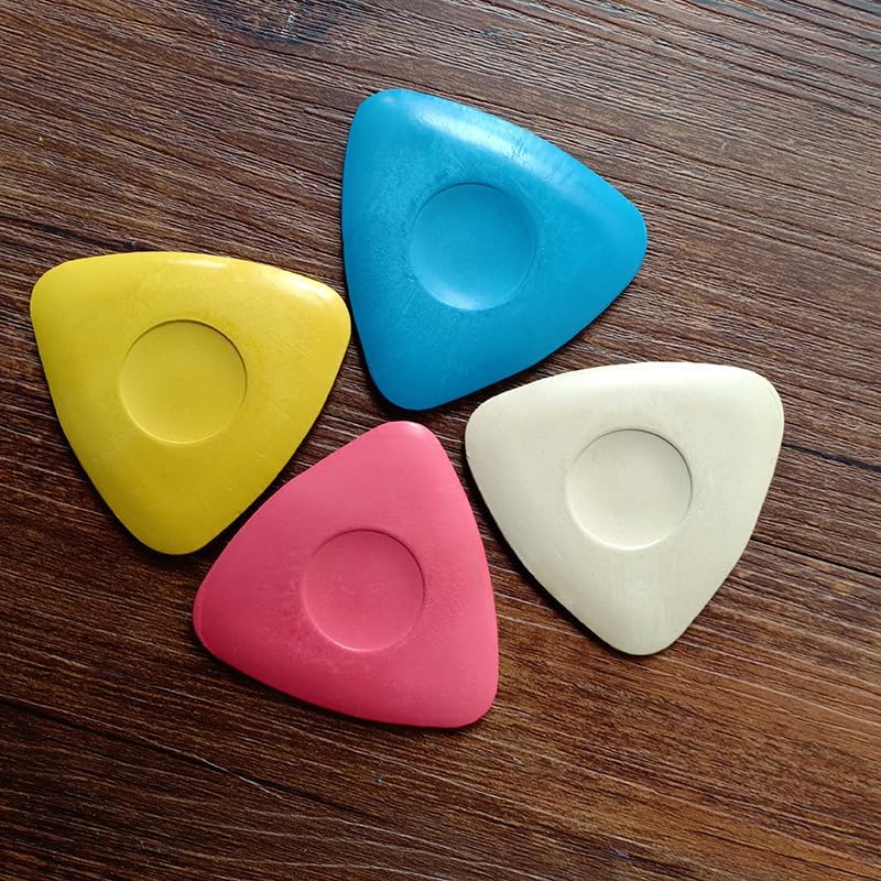 CampTek 4 PCS Triangle Sewing Tailors Chalk, Fabric Marker for Dressmaking, Sewing Supplies Accessories- Tailor's Chalk for Precision Marking on Fabric, Assorted Colors