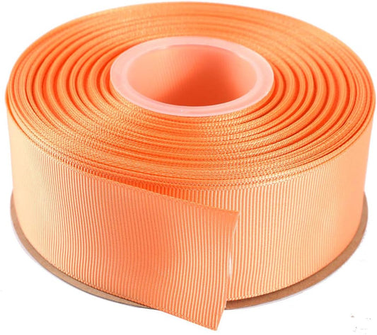 ITIsparkle 11/2" Inch Grosgrain Ribbon 25 Yards-Roll Set for Gift Wrapping Cake Decoration Party Favor Hair Braids Hair Bow Baby Shower Decoration Floral Arrangement Craft Supplies, Peach Ribbon