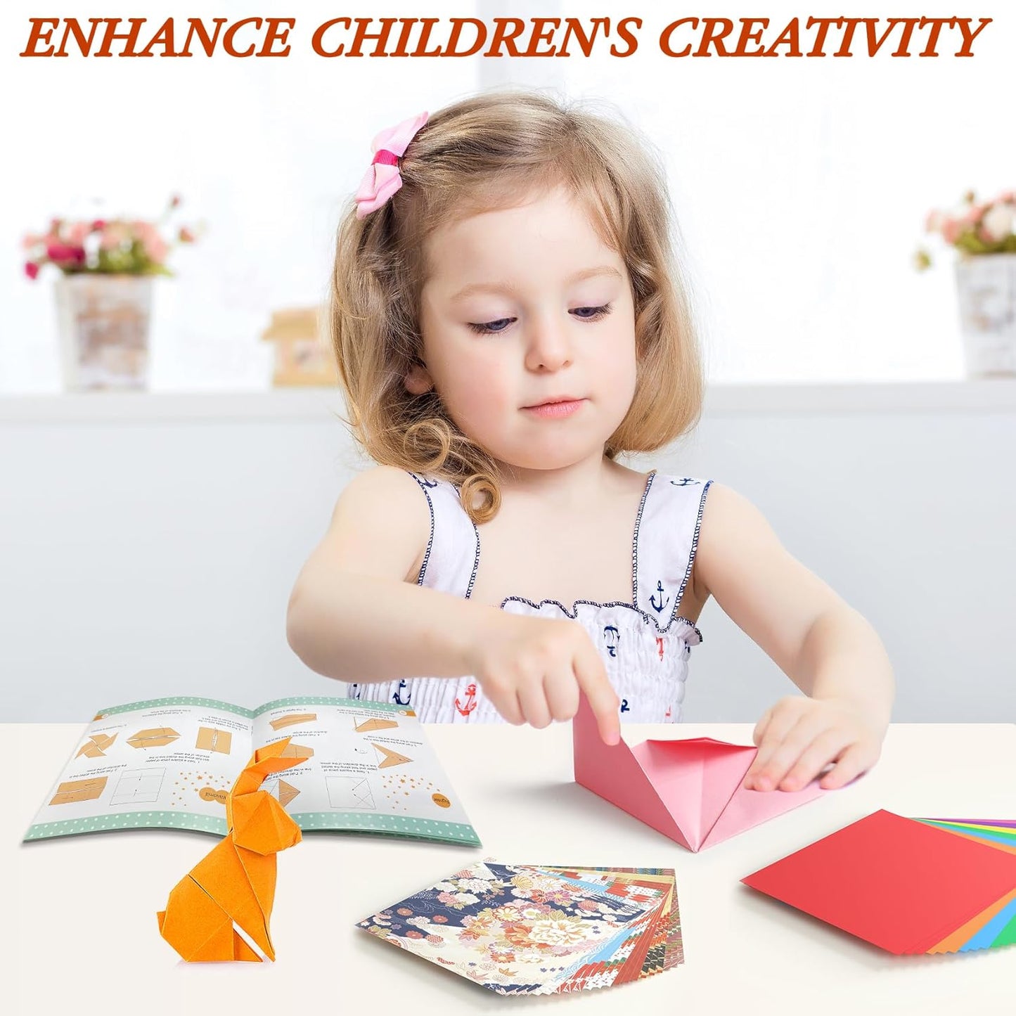 Pigipigi Kids Craft Origami Paper Kit for Kids Ages 5-8 8-12, with Guiding Book, 360 Sheets DIY Art and Crafts Supplies,Colorful Folding Papers Set Projects Gifts Activity for Boy Girl Toys(Japanese)