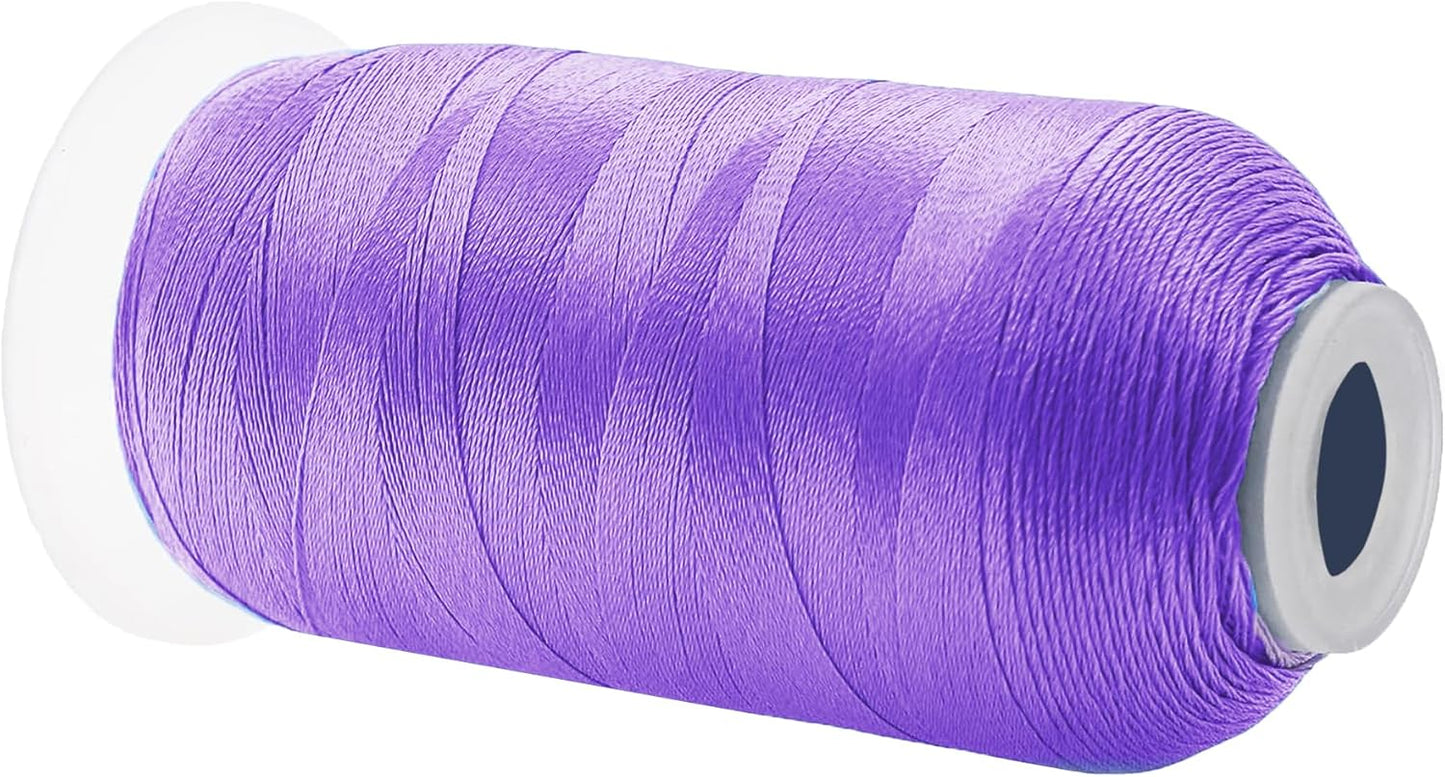 Mandala Crafts Lilac Heavy Duty Thread -1500 Yds Tex 90 Thread for Sewing Drapery Jeans Leather Hair Outdoor Marine Upholstery