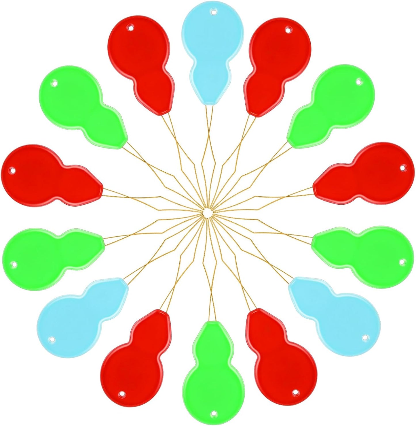 Fteven Needle Threaders, 30Pcs Sewing Needle Threader Gourd Shaped, Embroidery Needle Threader for Hand Sewing and Sewing Machine with Clear Storage Box