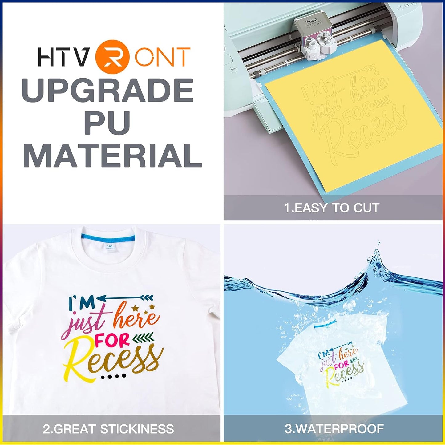 HTVRONT Orange Heat Transfer Vinyl Bundle: 36 Pack 10" x 12" Iron on Vinyl Compatible with Cricut Cutting Machine, Silhouette Cameo or Heat Press Machine