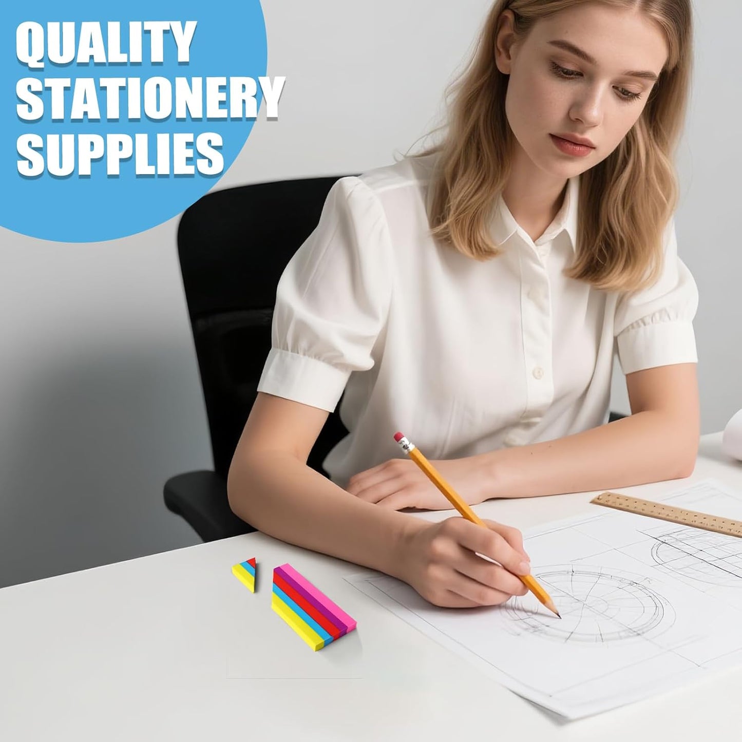 AmoreAngel Crafts 1Big Block Rainbow Pencil Erasers, Large Erasers, Dividable into Small Pieces for Detailing, Sketching, and Office Use