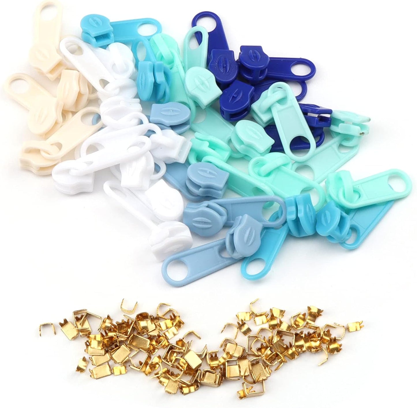 Zippers by The Yard for Sewing, DOITEM 2.8 mm Zippers 22.4 m Nylon Endless Zip Set with Slider and Zip for Sewing and Crafts – 7 Colors