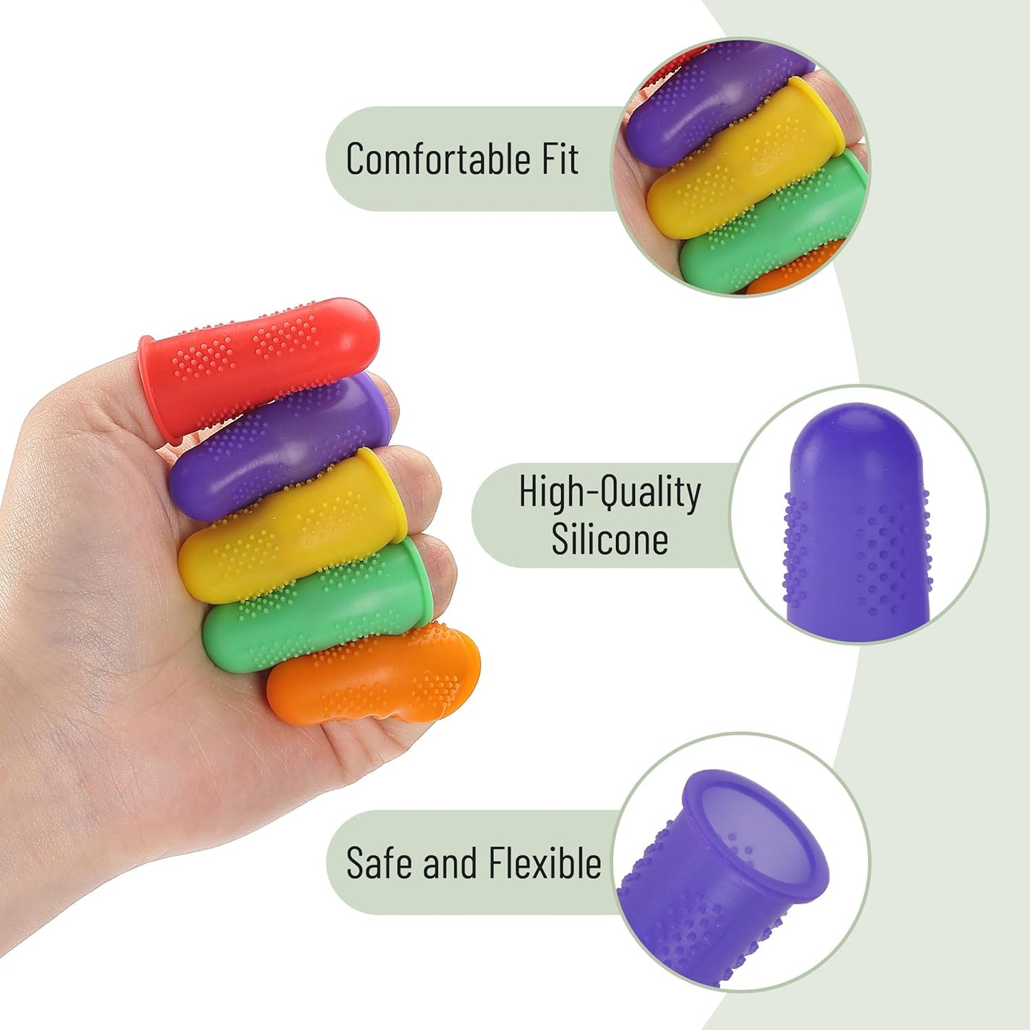 Mr. Pen Hot Glue Gun Silicone Finger Protectors, 24 pcs, Pastel Colors Finger Tips and Grip