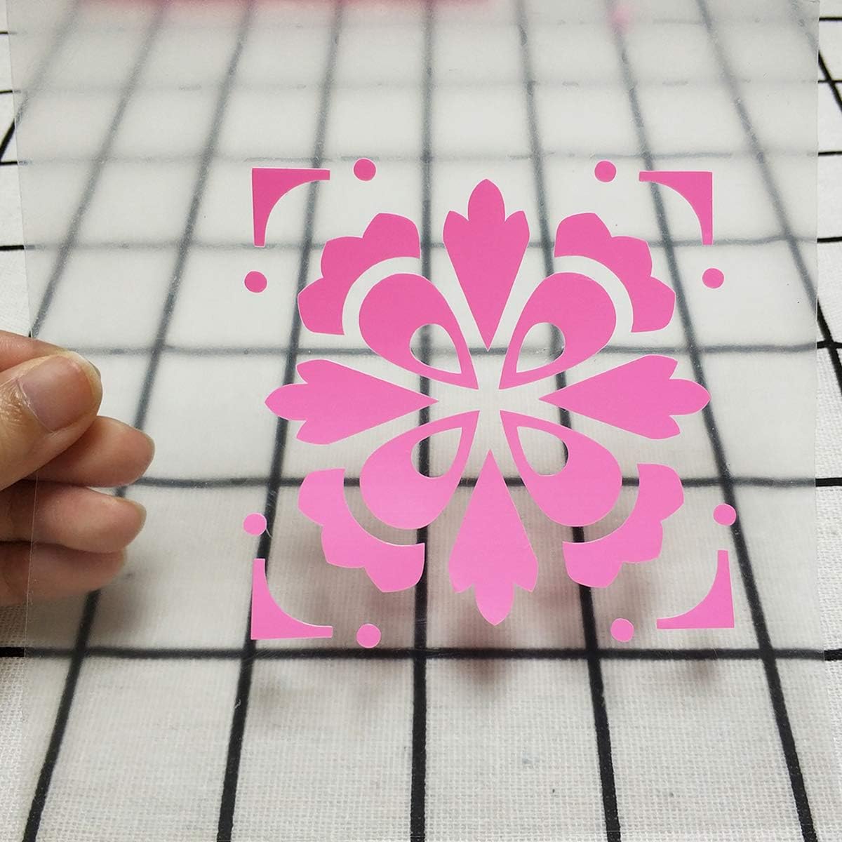 guangyintong Pink Heat Transfer Vinyl HTV Rolls, 12" x 8ft Pink Iron on Vinyl for T-Shirts Glossy Surface Pink HTV Vinyl for All Cutter Machines Easy to Cut & Weed for Heat Vinyl Design