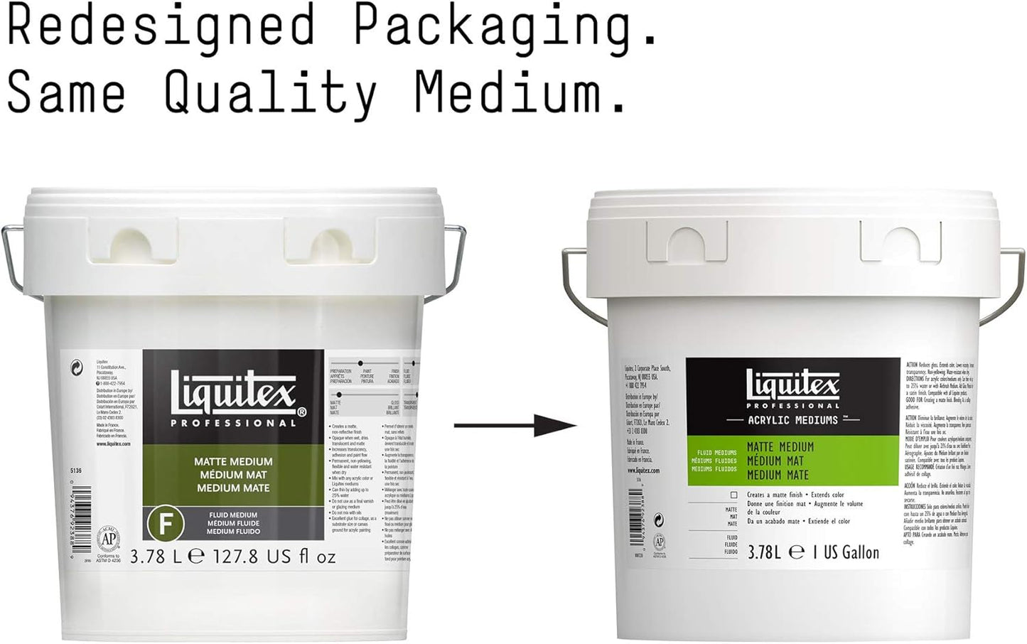 Liquitex Professional Matte Medium, 3.78L (128-oz)