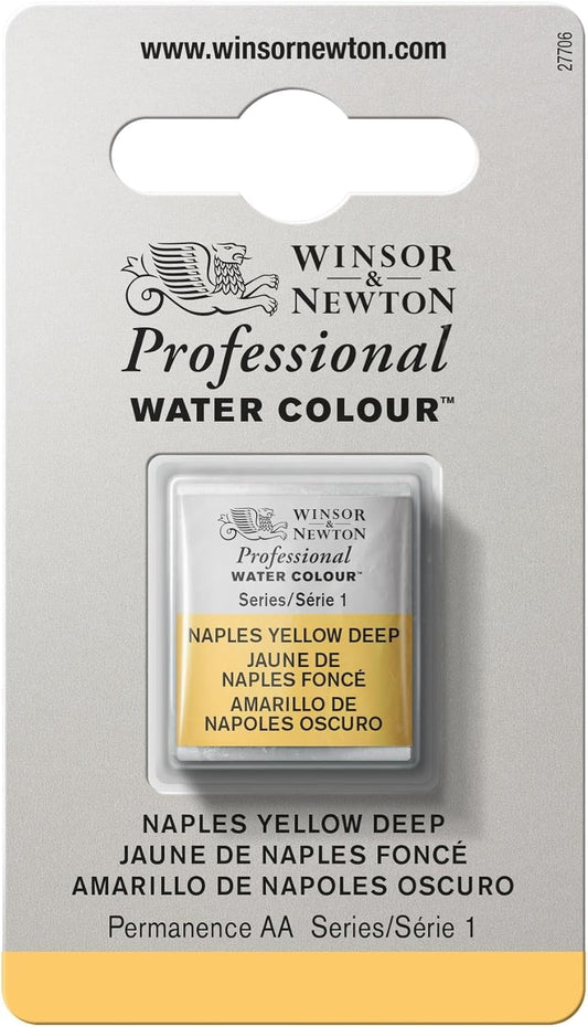 Winsor & Newton Professional Water Colour Paint, Half Pan, Naples Yellow Deep