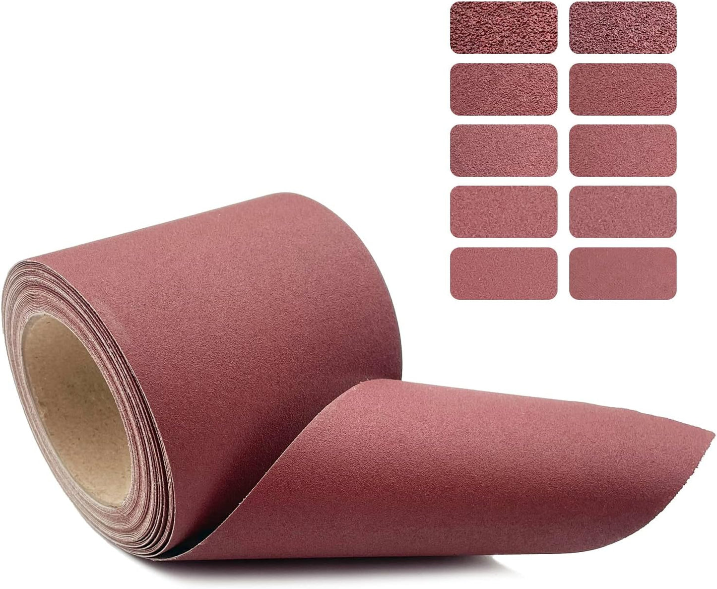 240 Grit Emery Cloth Roll, 4.5 Inch Wide 32.8 Ft Long (Equals 1/4 Sheet Sandpaper 71 Pcs) Abrasive Sandpaper Rolls for Metal Automotive Wood Furniture Sanding Paper Drum Palm Sander (240 Grit)
