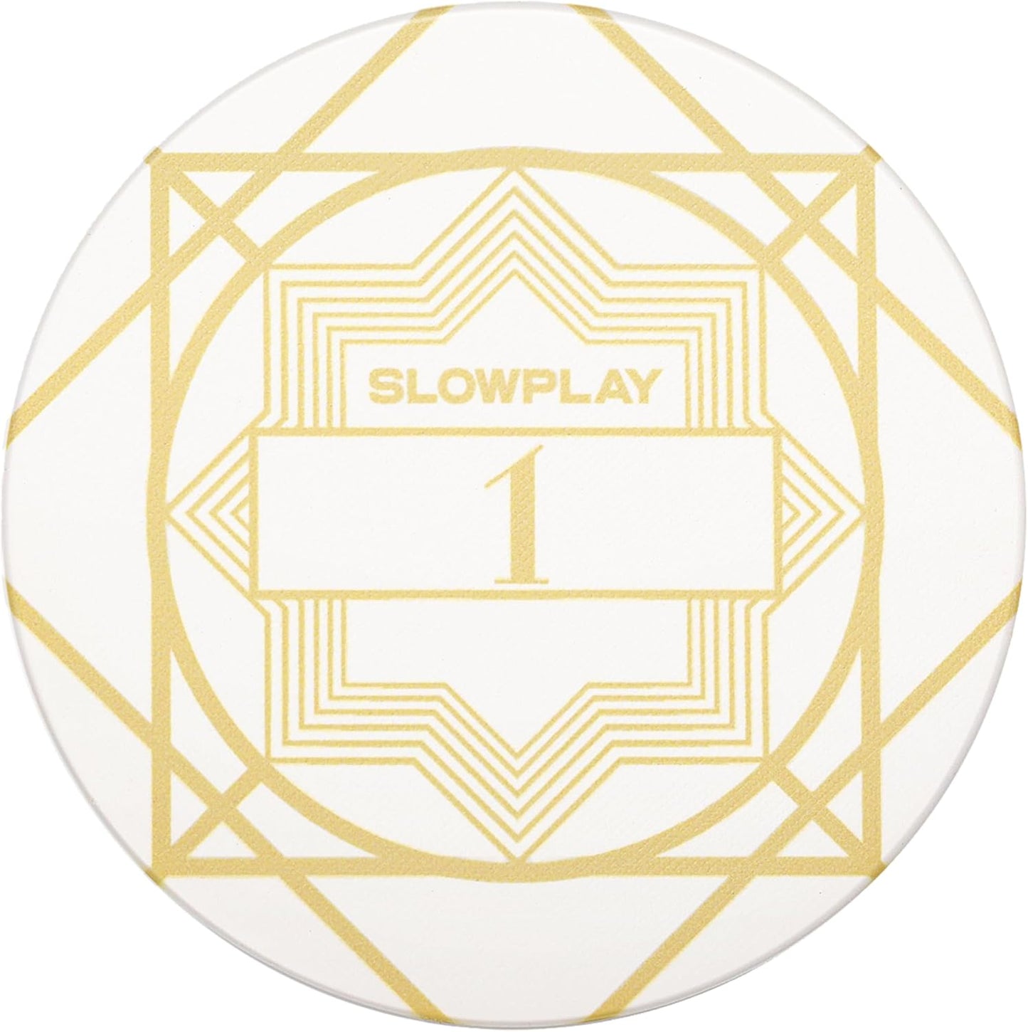 SLOWPLAY Nash Ceramic Poker Chips in Bulk, Casino Grade Ceramic 12-Gram Poker Chip for Texas Hold'em, 43mm Professional Chips Pack of 50 with Denomination of 1