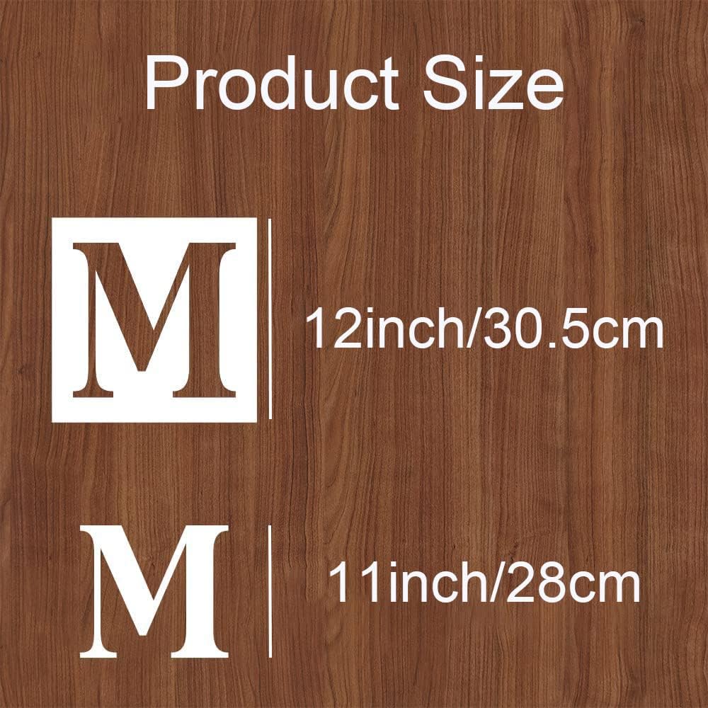 Letter Stencils 12 Inch,Alphabet Stencils for Painting on Wood Numbers Letters Stencil for Wall Drawing Templates for Arts Crafts Home Decor
