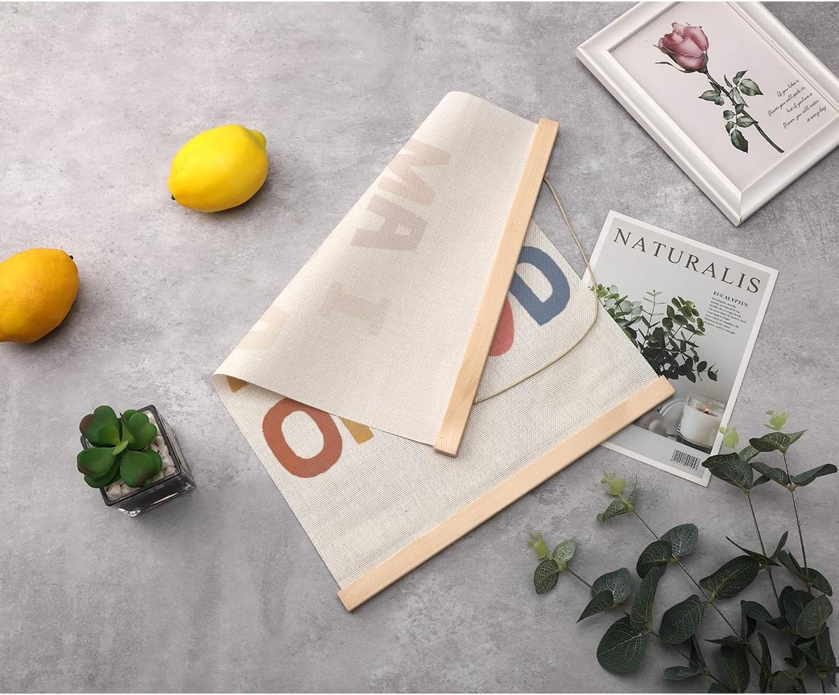 Christian Decor Boho Poster Hanger, Jesus Religious Wall Decor, Christian Gifts Bible Verse Spiritual Gifts Wall Art Wall Hanging Banner Farmhouse Church Bedroom Playroom Living Room Decor