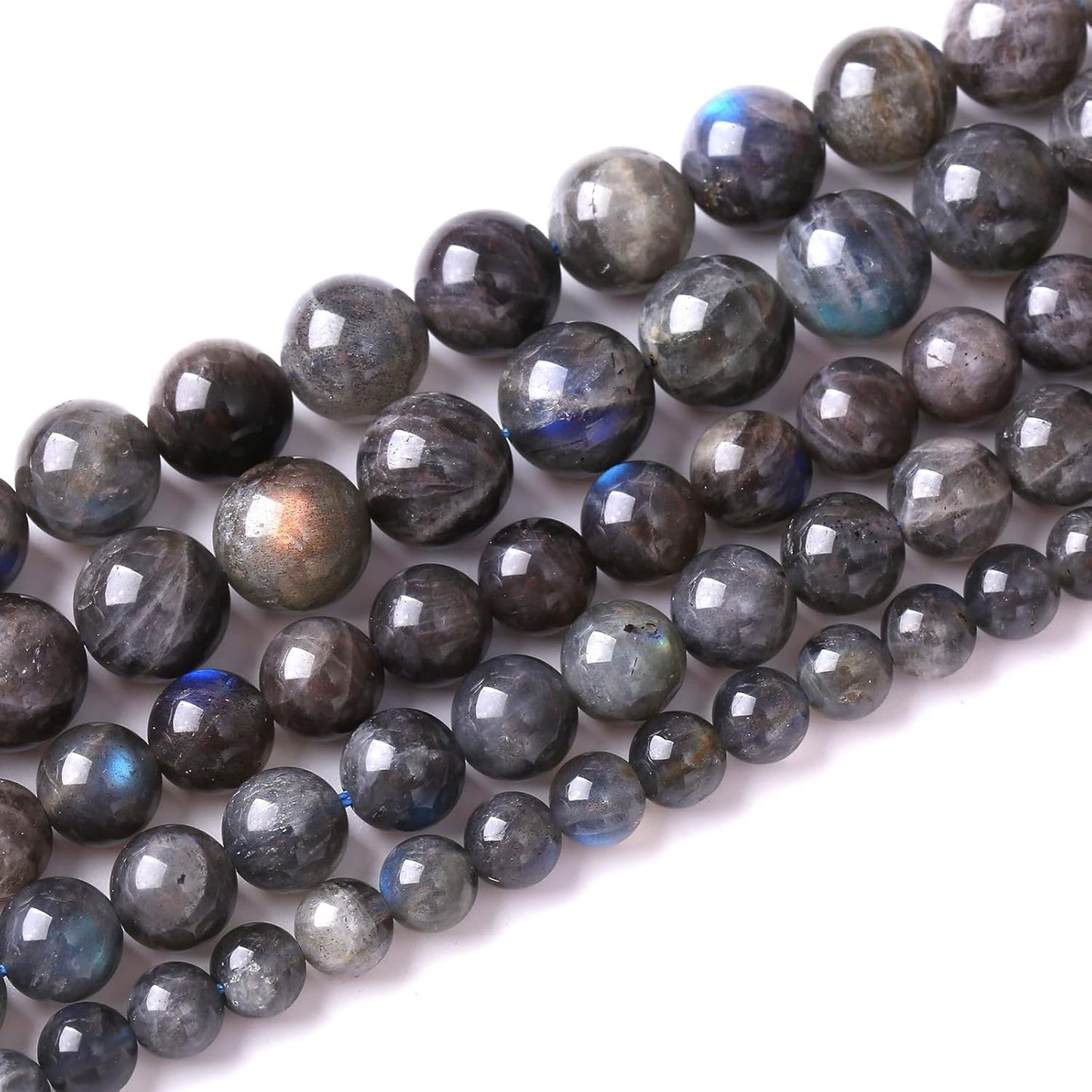 8mm 45pcs AAA Natural Labradorite Gemstone Beads for Jewelry Making Crystal Energy Stone Healing Power DIY Bracelet Necklace 15"
