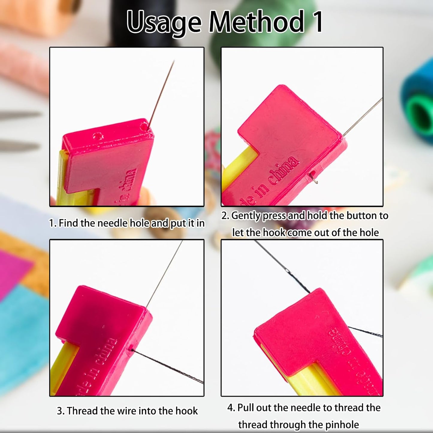 Automatic Needle Threader - 2025 New Plastic Quick-Loop Device for Hand Sewing, Embroidery, & Cross-Stitch Crafts, Universal Compatibility Across Various Sewing Machines (6)