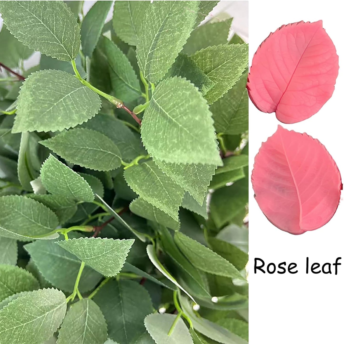 Gumpaste Flower Silicone Veiner Mold 8 Set, Fondant Flower Mold Leaf Tulip Orchid Molds Sugar Gum Paste Molds Cake Decoration Tool for Rose Lily Orchid Tulips Hibisus Rose Leaf (A)