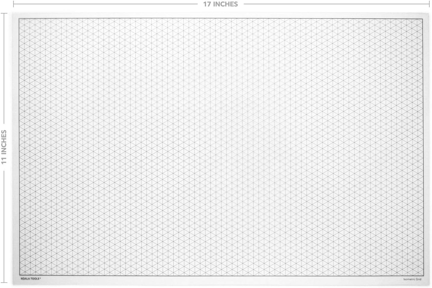 Koala Tools | Geometric Grid Transparency Sheets (Variety Pack of 4) - 11" x 17" | Overhead Projector and Light Box Transparencies - Tracing Film for Sketching & Drawing