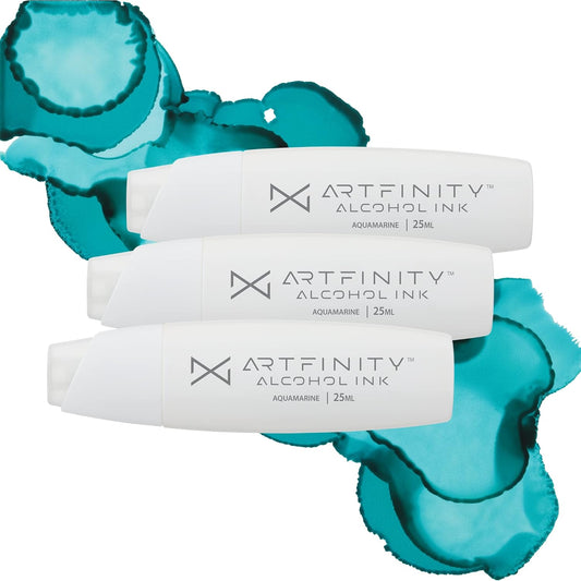 Alcohol Inks 3 Pack - Vibrant, Professional, Dye-Based Alcohol Inks for Artfinity Alcohol Markers, Artists, Drawing, & More! - Aquamarine BG1-7