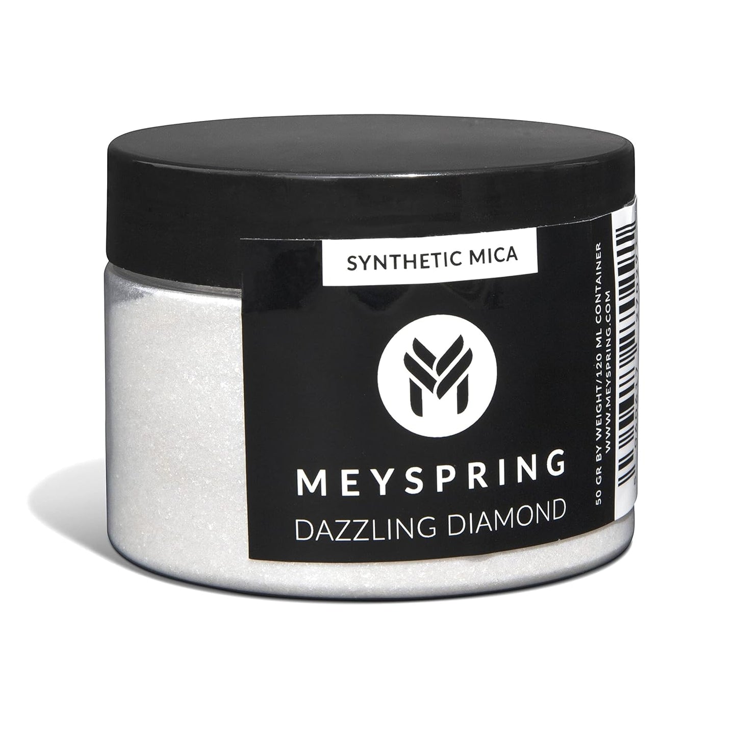 MEYSPRING Dazzling Diamond - White Glitter Mica Powder - Resin Glitter - White Mica Powder for Epoxy Resin - Resin Color - Mica Powder for Lip Gloss - Glitter for Candle Making - Glitter Powder