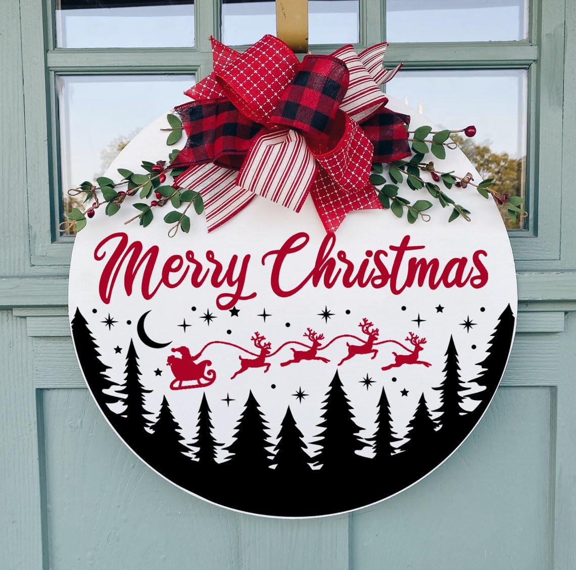 Christmas Stencils for Door Mats 12” Christmas Stencils for Crafts Reusable Christmas Stencil Holiday Drawing Templates for Painting on Wood Doormat Fabrics Decor