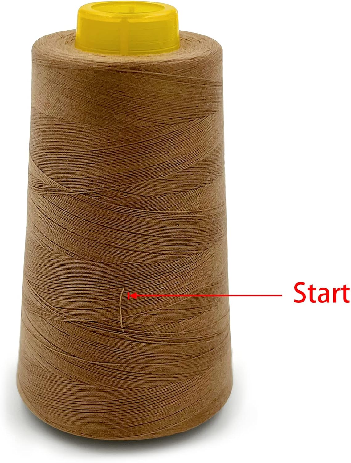 Tortoise 4 Cones of 3000 Yards Each Spool Thread for All Purpose, Serger, Overlock, Quilting, Sewing Machine - 100% Polyester - 40S/2 Ginger