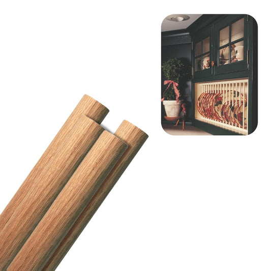 Red Oak Round Dowels (1-¼" x 36", Pack of 4) | Variety of Diameters & Wood Species | Unfinished Wooden Dowel Rods for Crafts & DIY Home Projects | Curtain Rod, Macrame Supplies, Moulding, Flagpole