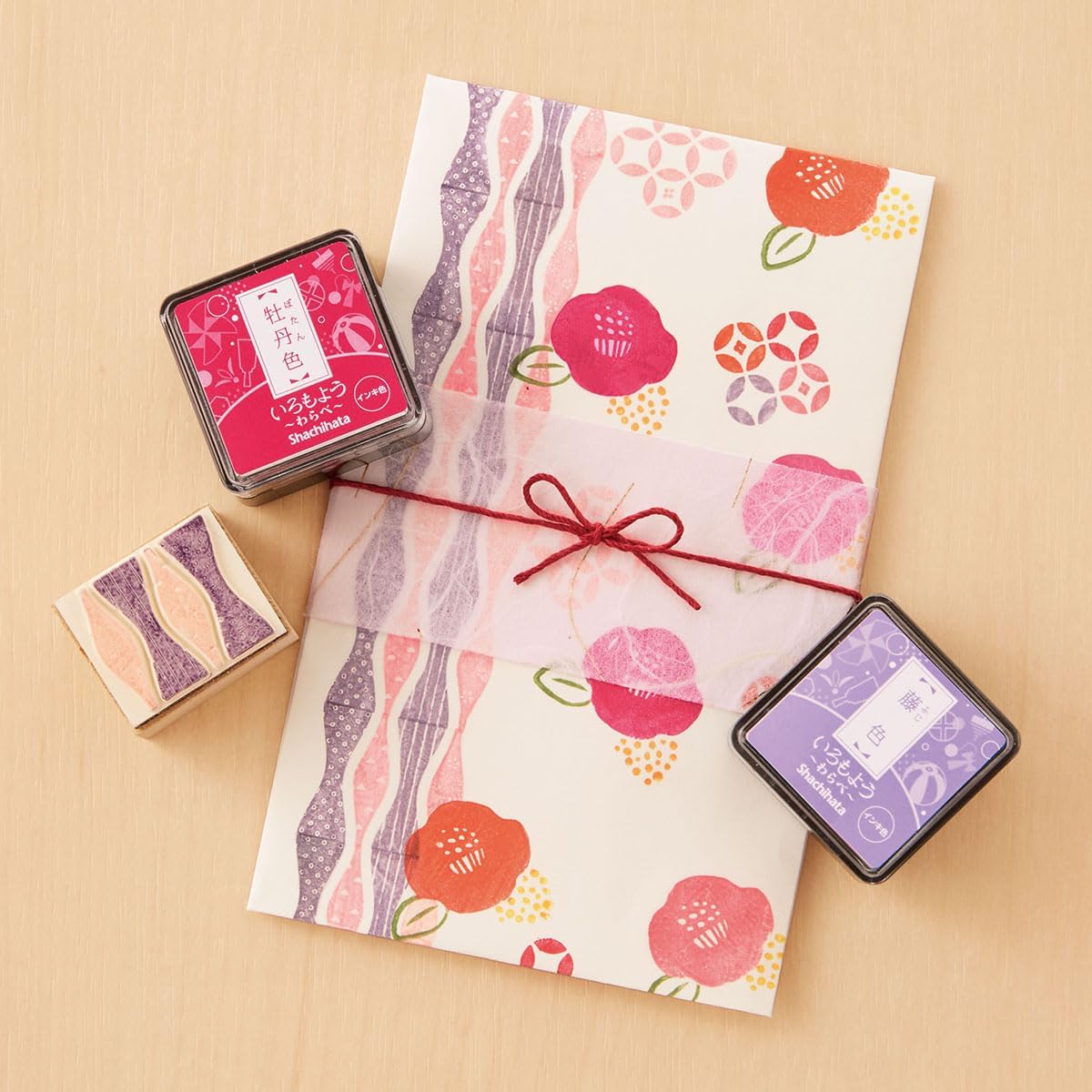 IROMOYO WARABE Stamp PAD, Small Traditional Japanese Ink Colour, Oil-Based Ink pad (Pale Blue)