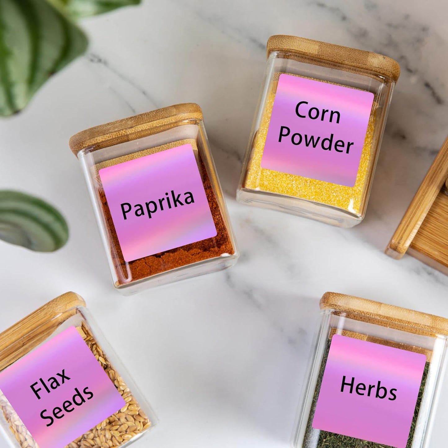 2" x 2" Square Thermal Labels Stickers, Holographic Thermal Stickers Labels, Self-Adhesive Glitter Direct Thermals Label for Small Business, DIY Design- Holographic Pink