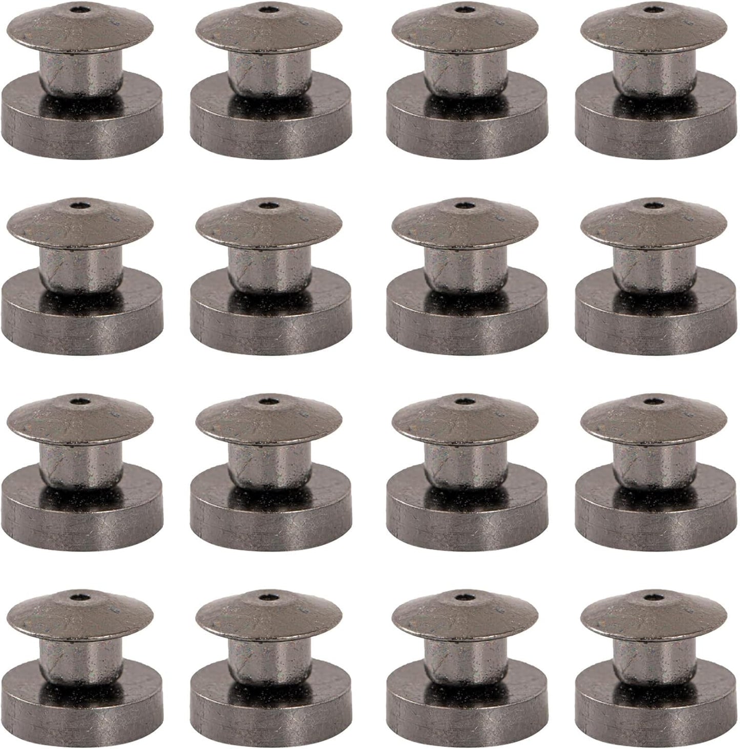16 Pcs Magnetic Pin Backs - 10mm Locking Converters for Enamel Pins, Secure Lapel Pin Backing Replacement with Metal Clasps