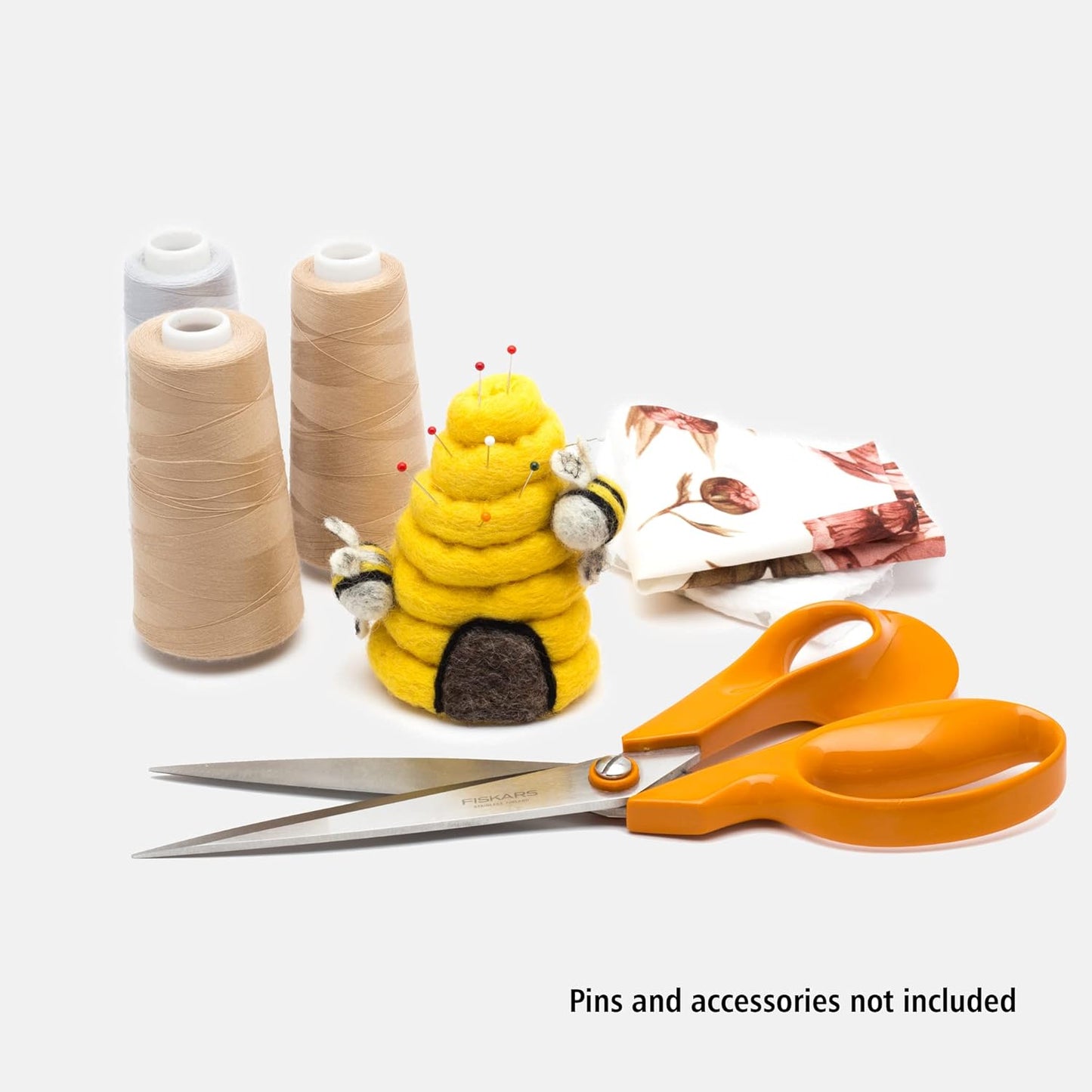 GLACIART ONE Sewing Pin Cushion Beehive | Large Size |Durable & Handmade Craft Supplies | Also for Quilting Needles, Sewing Machine Needles, Safety and T Pins