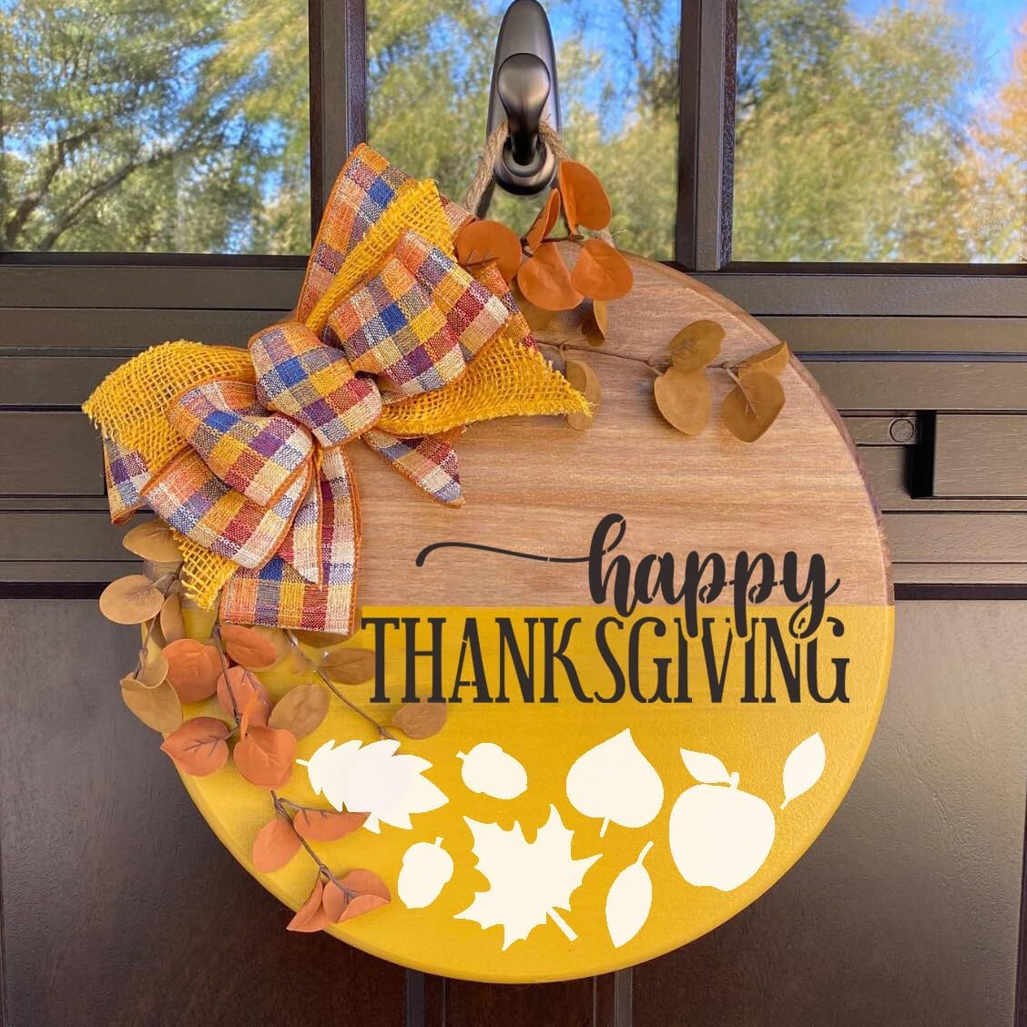 Fall Stencils Thanksgiving Stencils Autumn Hello Pumpkin Happy Harvest Stencil Templates for Painting on Wood Wall Door Mats Fabric