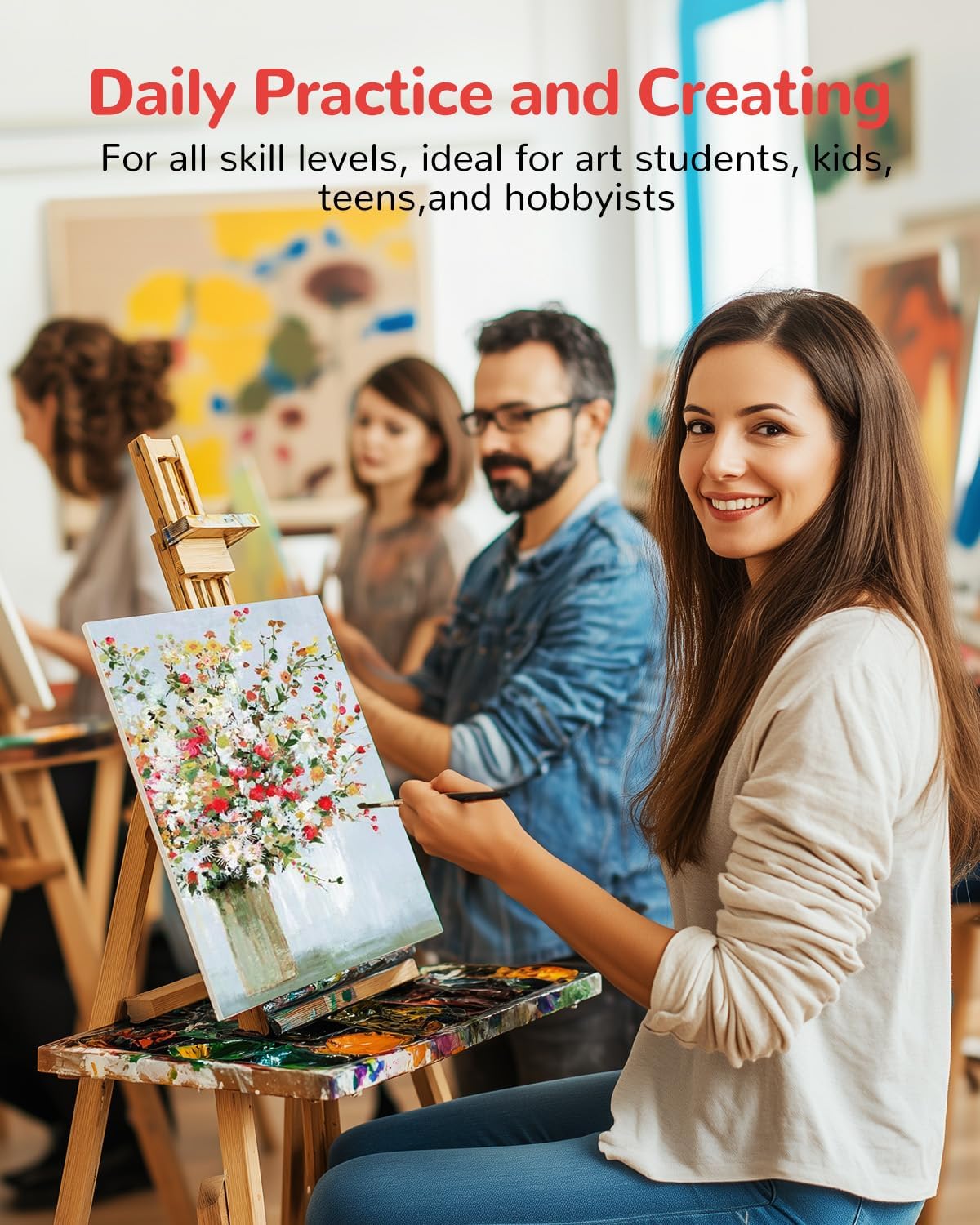 Canvas Boards 36 Pack, 9x12 Inch White Blank Painting Canvas Panels, 100% Cotton Art Supplies for Acrylics Oil Watercolor Tempera Paints