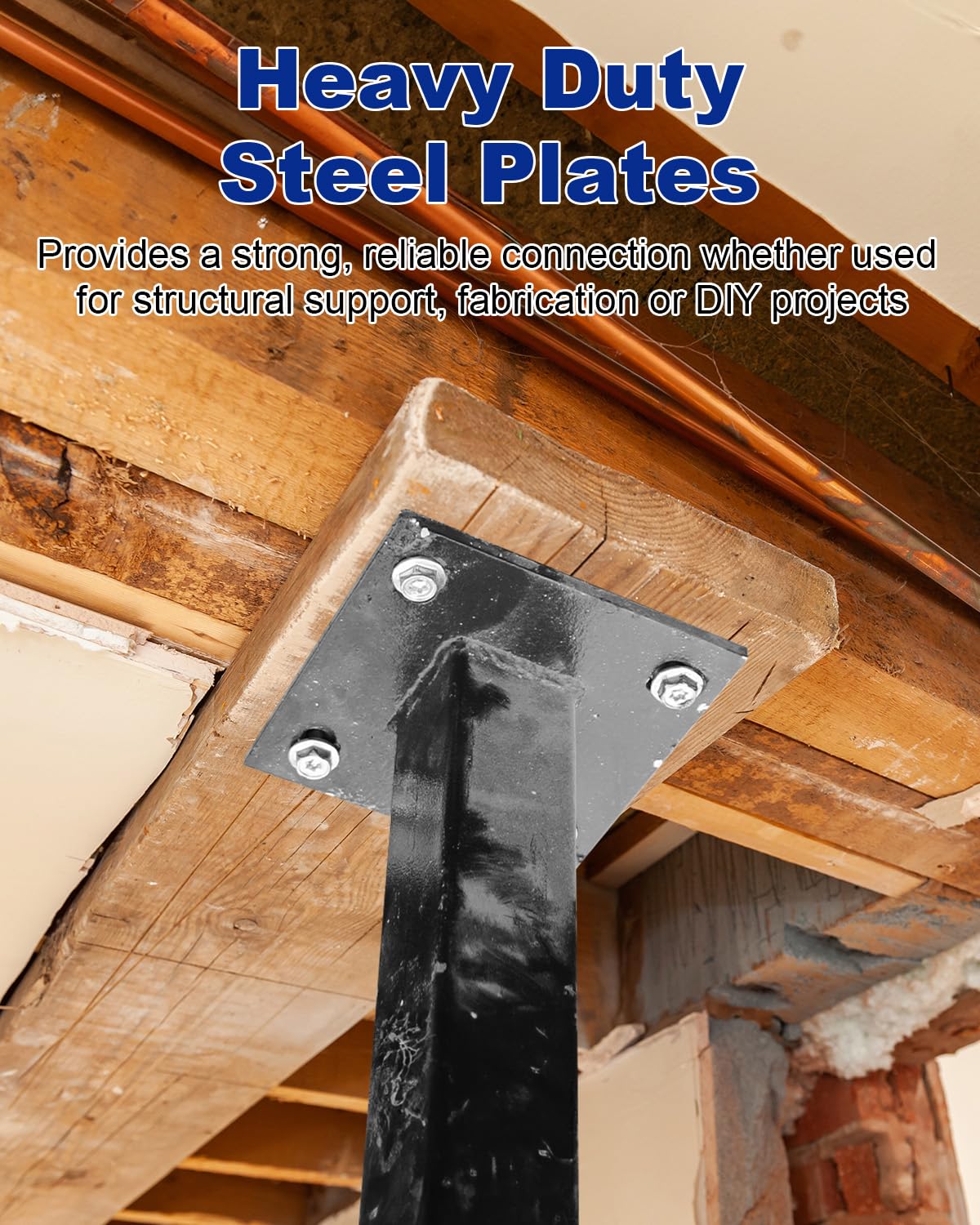 Rocaris 12 X 12 X 1/4 Inch A36 Steel Plate Hot Rolled, Square Base Plate for Construction Boards, Structure Support, Weldable Square and Industrial