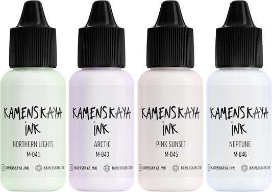 Alcohol Ink Set #15: Matched Color Combination of Alcohol Inks, 4 pcs. 0.51 fl oz (15 ml) Each