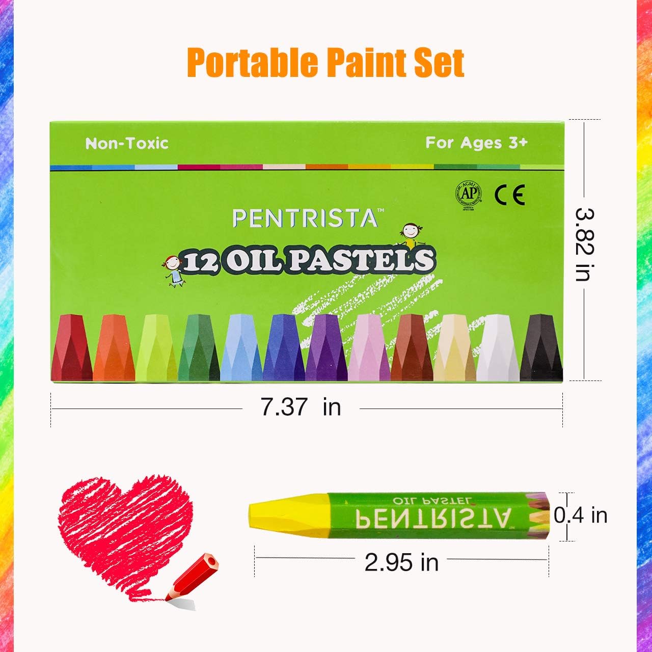 Oil Pastels,12 Assorted Colors,Oil Pastels for Kids Indoor Activities At Home,Soft oil Pastel Crayons Suitable for Artists Beginners Students Art Painting Drawing