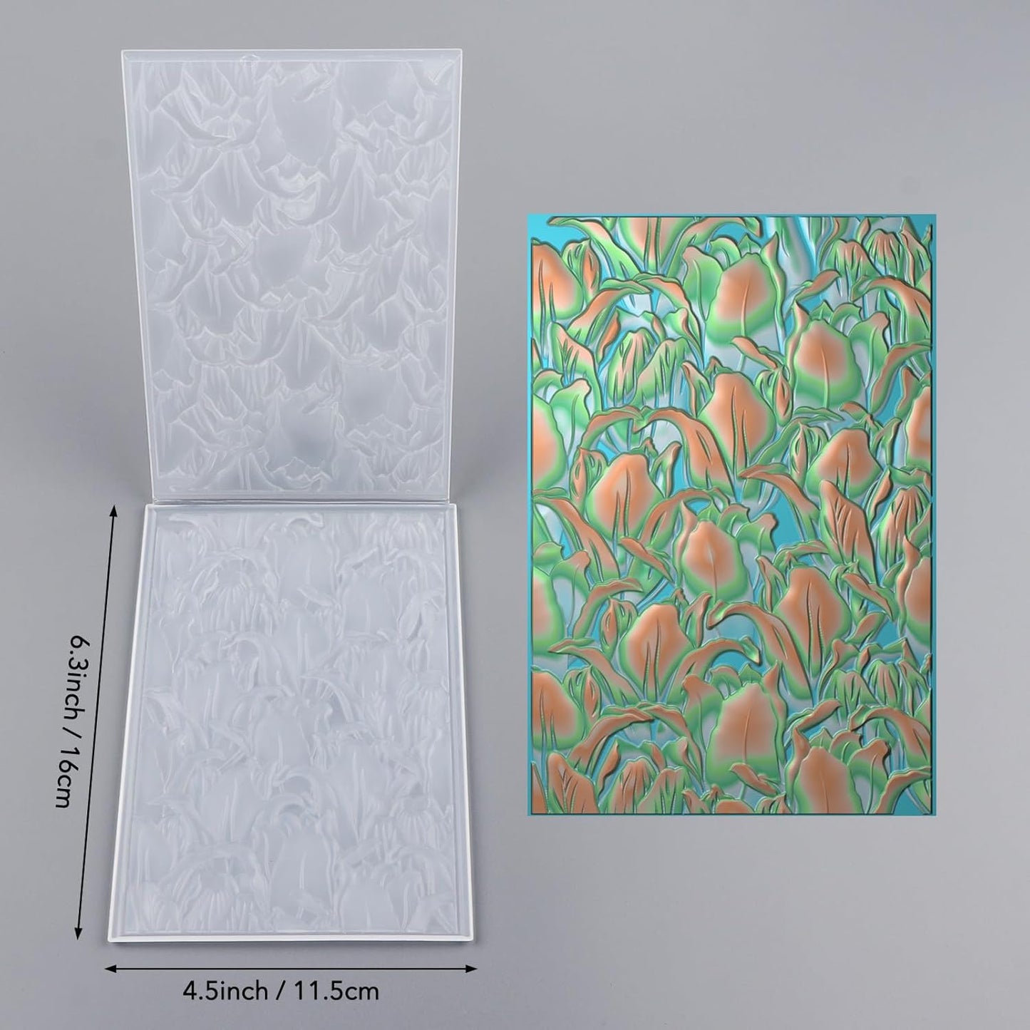 BAOFALI 3D Embossing Folder for Card Making, Leaves Plastic Texture Fades Embossing Folder Template for Scrapbooking and Other Paper Craft Album Stamps DIY Decoration 6.3" L x 4.5" W