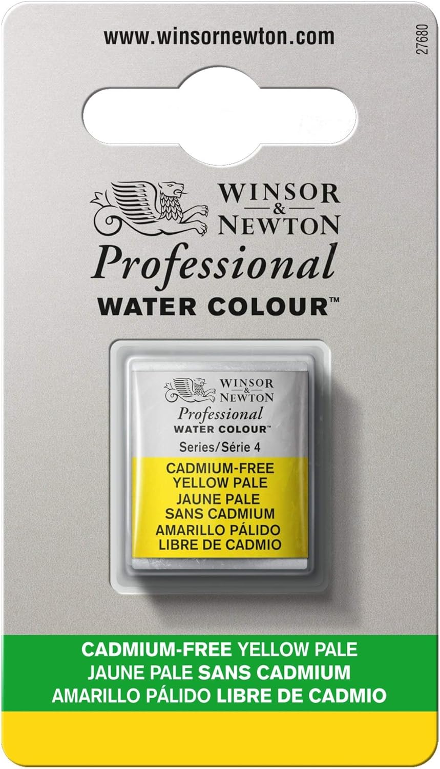 Winsor & Newton Professional Water Colour Paint, Half Pan, Cadmium-Free Yellow Pale
